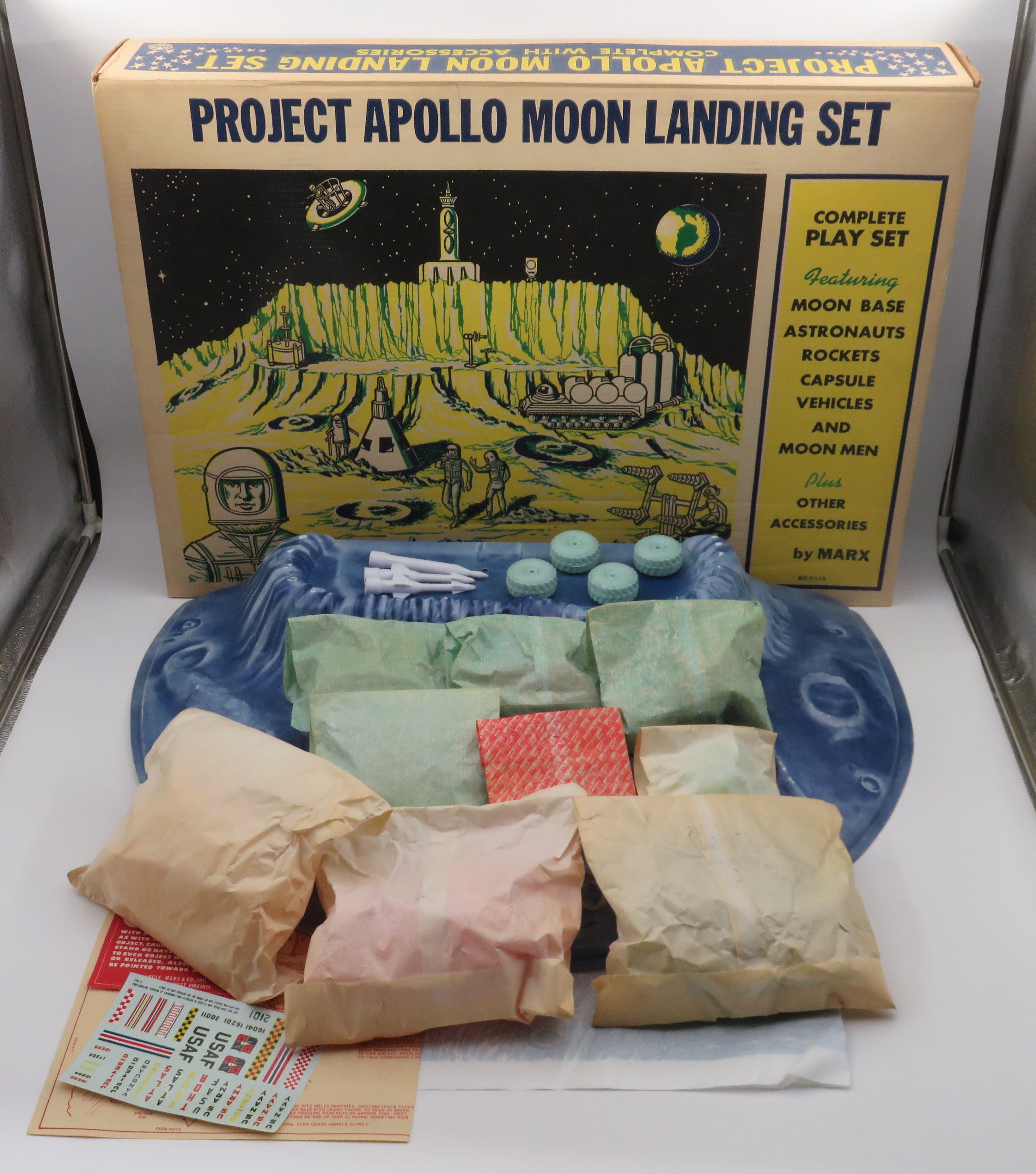 VINTAGE Project Apollo Moon Landing Set - Louis Marx & Co./Marx Toys (1968) #4646 Collectible